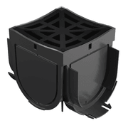 Storm Drain™ – 4 Way Connector with Black Plastic Grate gallery detail image