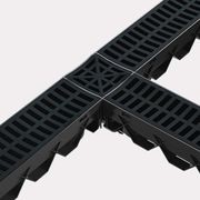 Storm Drain™ – 4 Way Connector with Black Plastic Grate gallery detail image