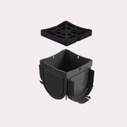 Storm Drain™ – 4 Way Connector with Black Plastic Grate gallery detail image