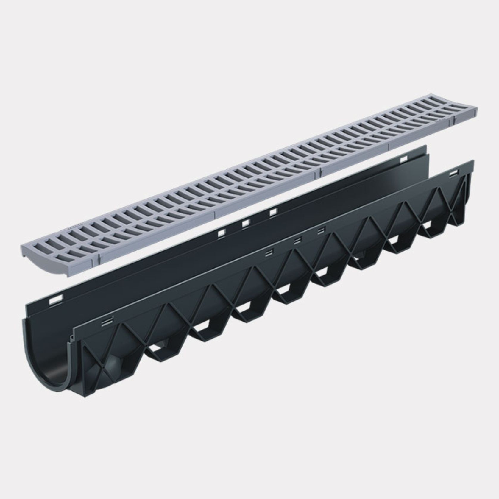 Storm Drain™ – 1m complete with Grey Plastic Grate gallery detail image