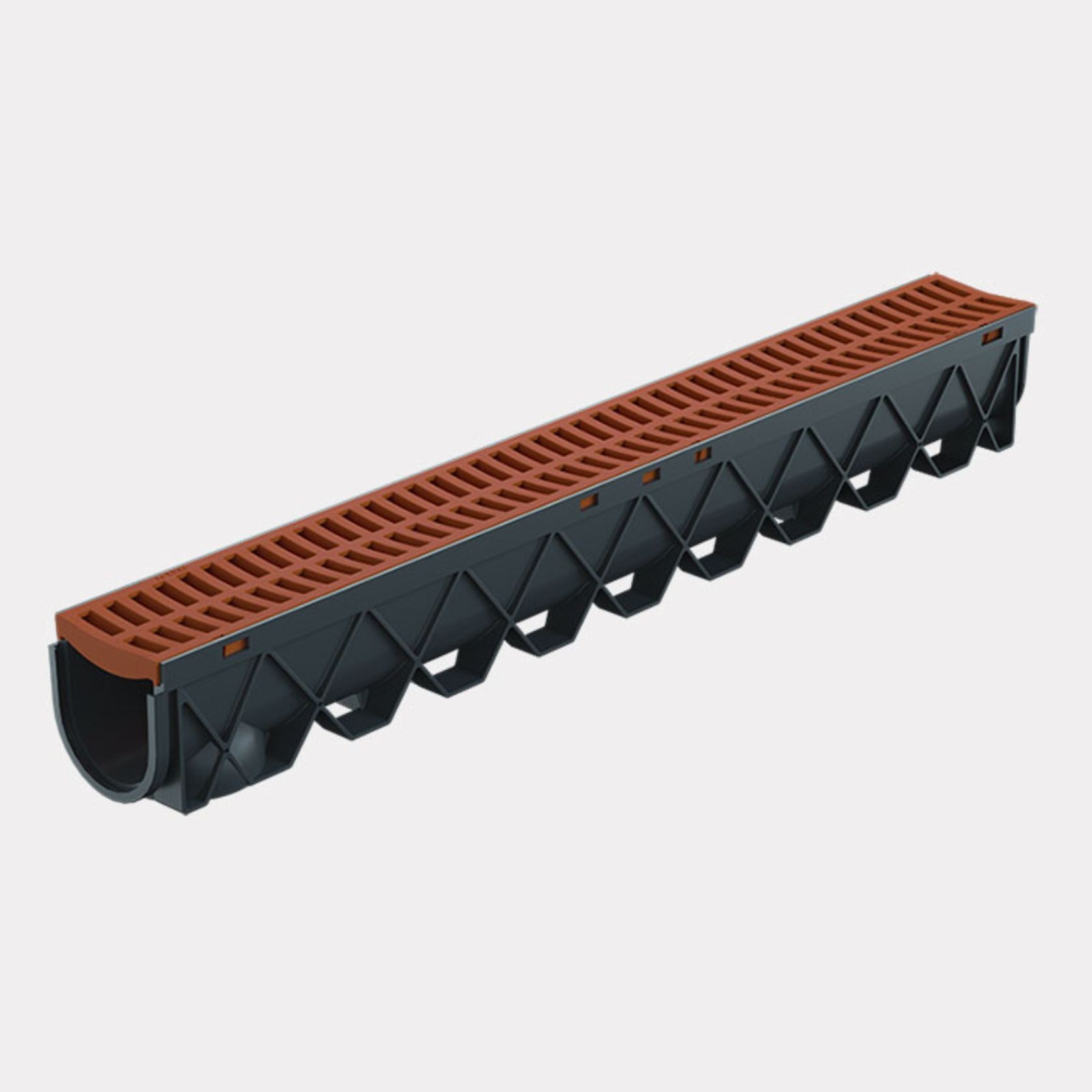 Storm Drain™ – 1m complete w/ Terracotta Plastic Grate gallery detail image