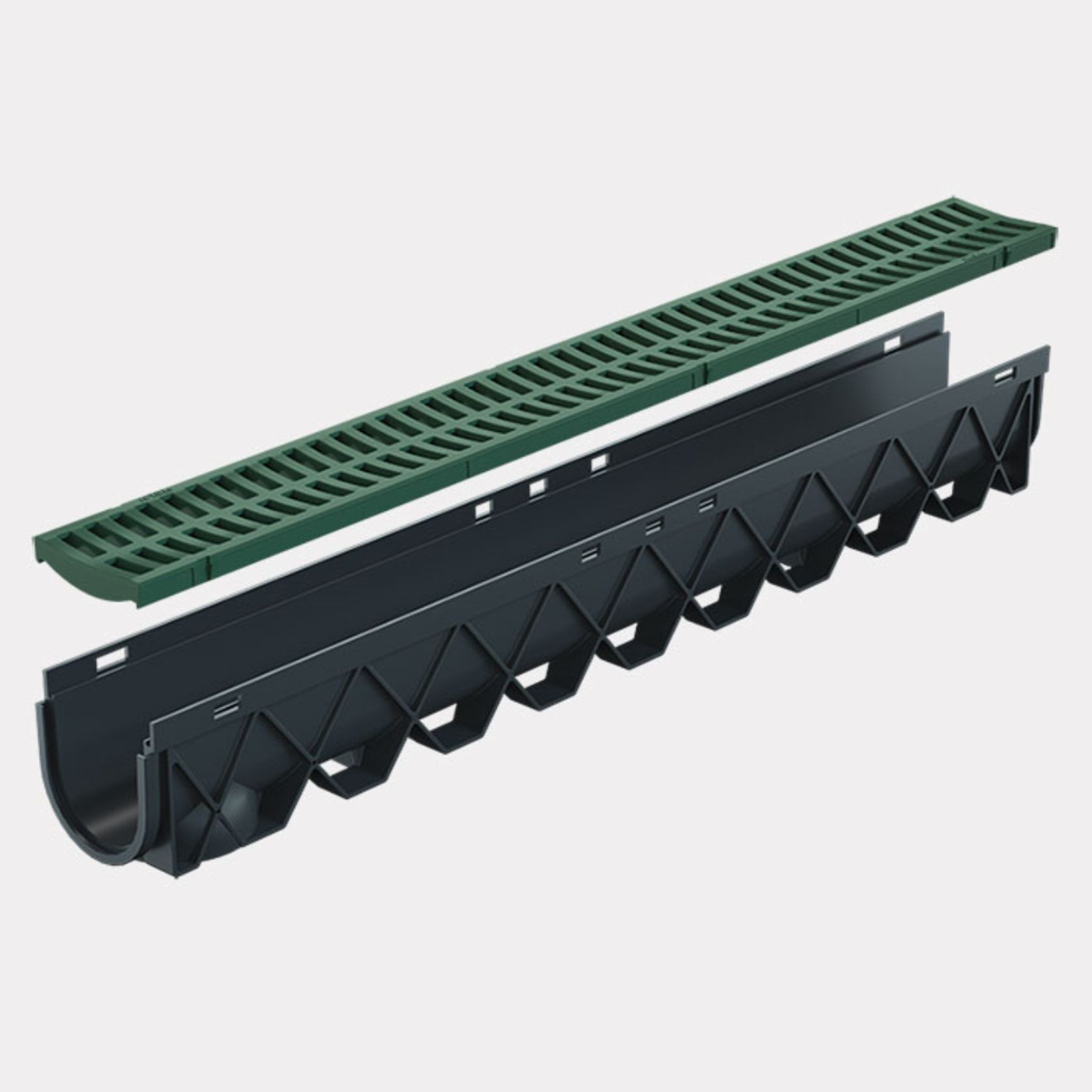 Storm Drain™ – 1m complete with Green Plastic Grate gallery detail image