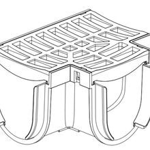 Storm Drain™ – Tee Piece with Green Plastic Grate gallery detail image