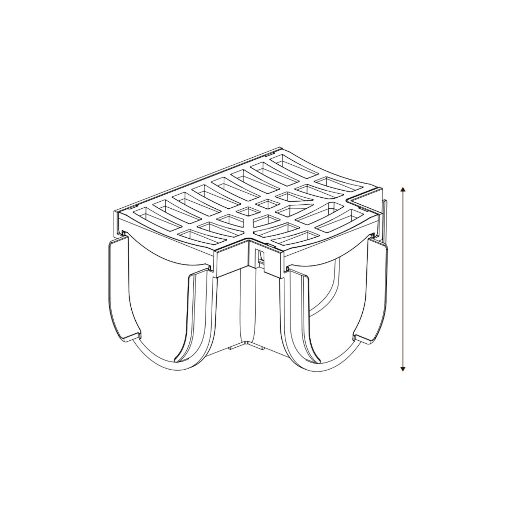 Storm Drain™ – Tee Piece with Grey Plastic Grate gallery detail image