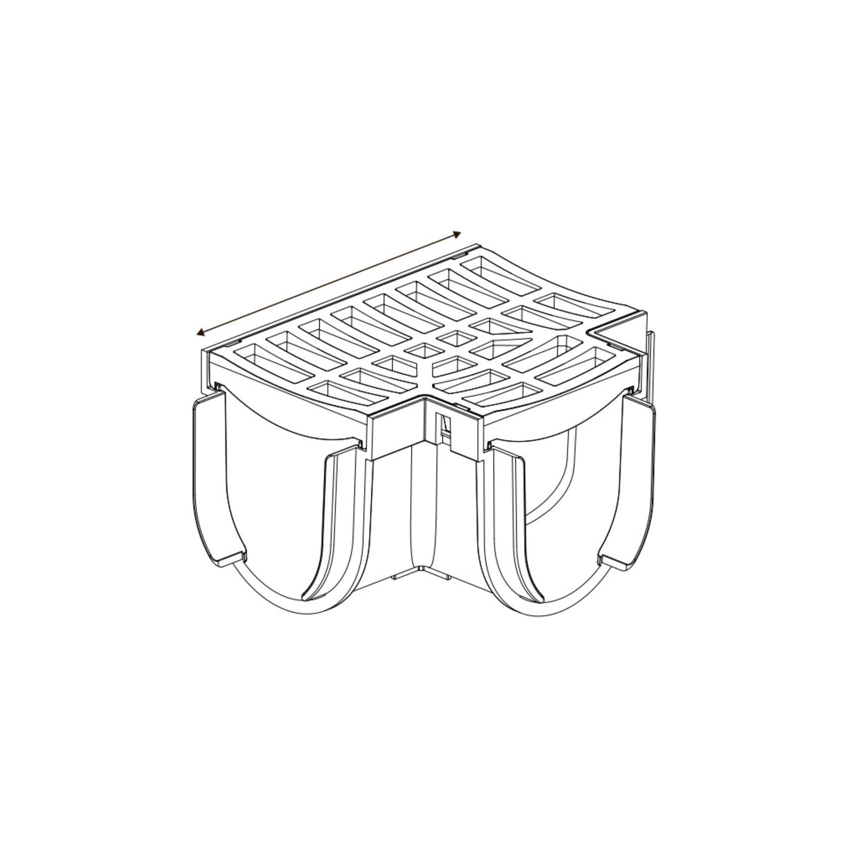 Storm Drain™ – Tee Piece with Green Plastic Grate gallery detail image