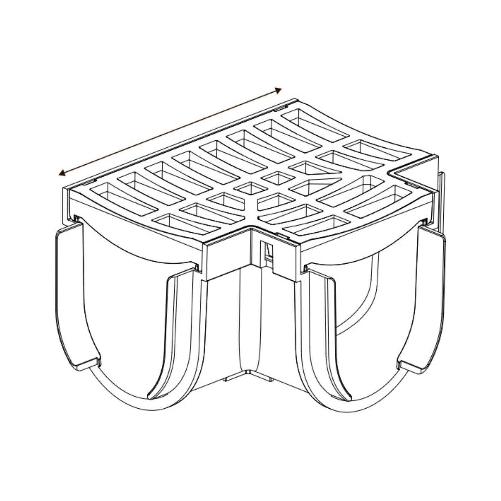 Storm Drain™ – Tee Piece with Green Plastic Grate gallery detail image