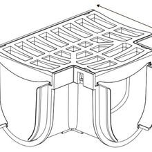 Storm Drain™ – Tee Piece with Sandstone Plastic Grate gallery detail image