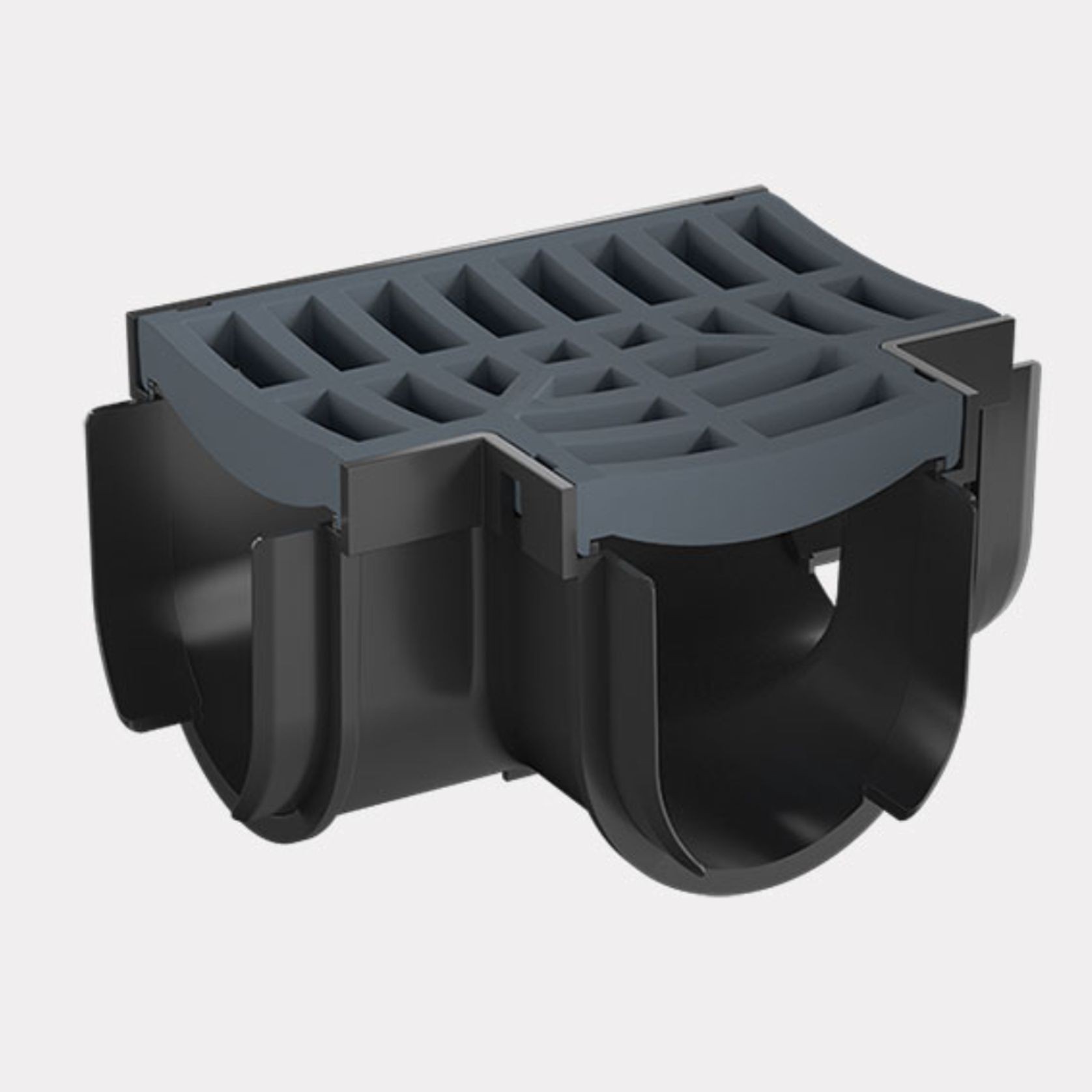 Storm Drain™ – Tee Piece with Grey Plastic Grate gallery detail image