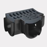 Storm Drain™ – Tee Piece with Grey Plastic Grate gallery detail image