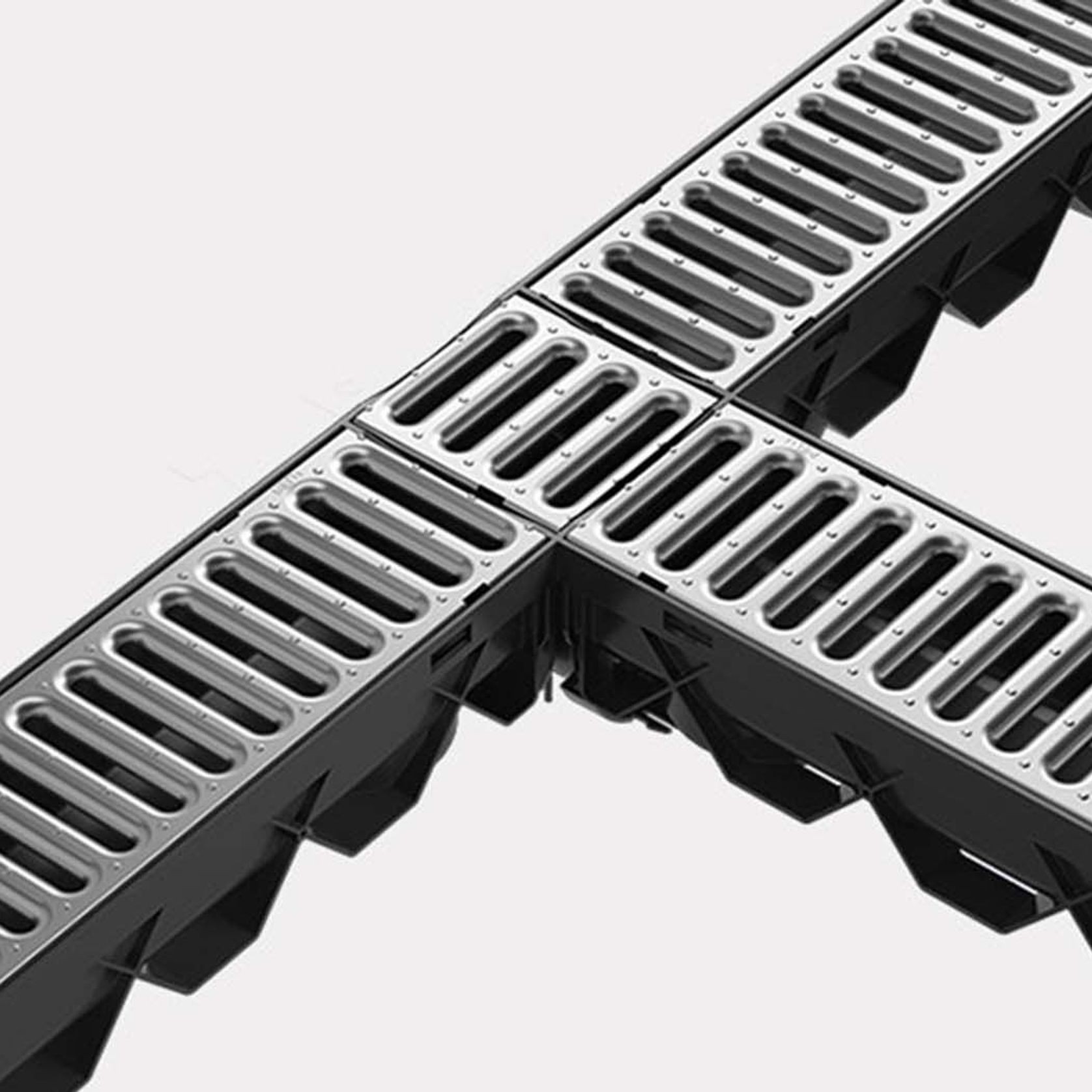 Storm Drain™ 4 Way Connector with Stainless Steel Grate gallery detail image