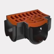 Storm Drain™ – Tee Piece with Terracotta Plastic Grate gallery detail image