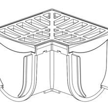 Storm Drain™ – Corner with Terracotta Plastic Grate gallery detail image