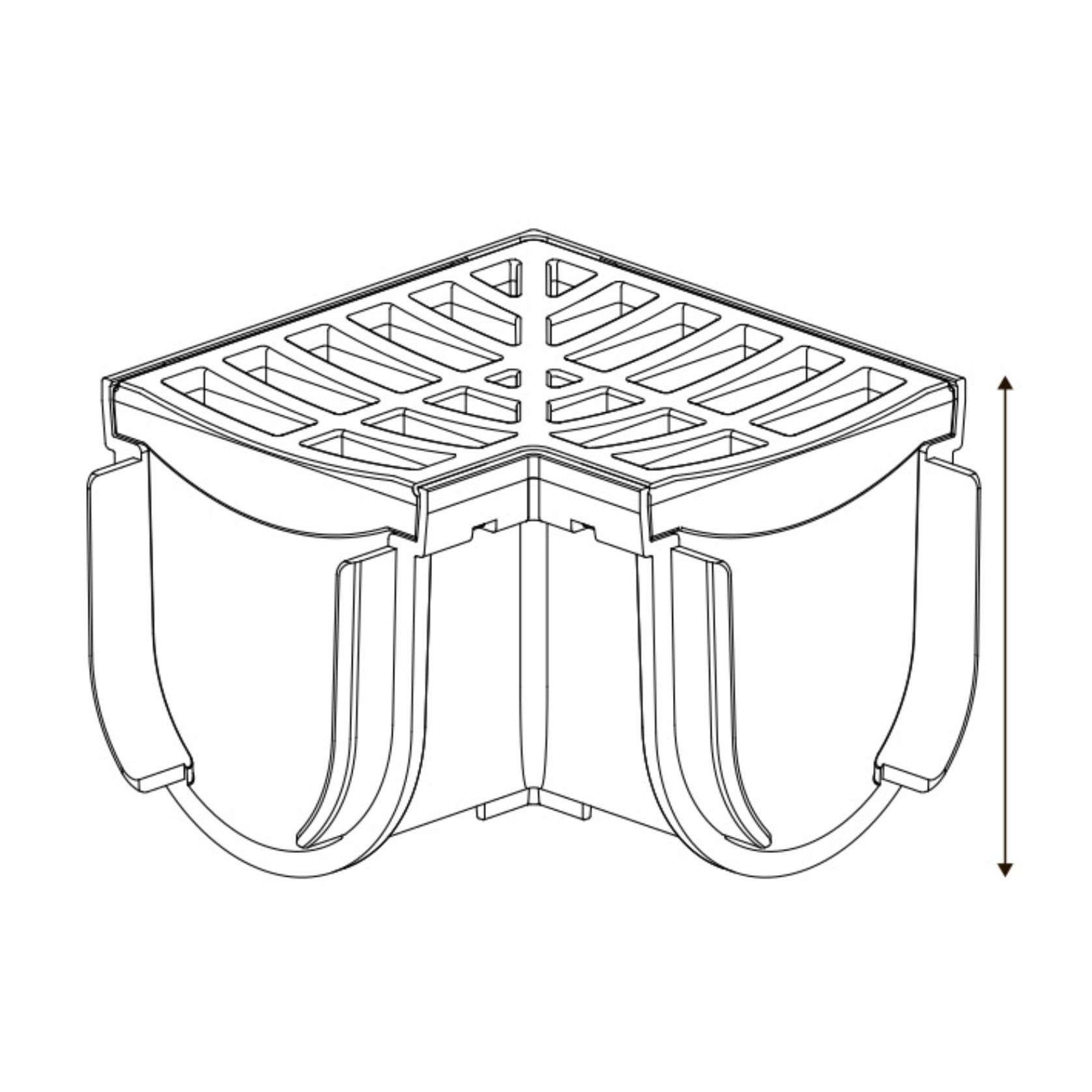 Storm Drain™ – Corner with Green Plastic Grate gallery detail image
