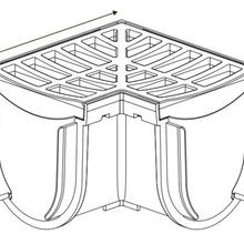 Storm Drain™ – Corner with Terracotta Plastic Grate gallery detail image