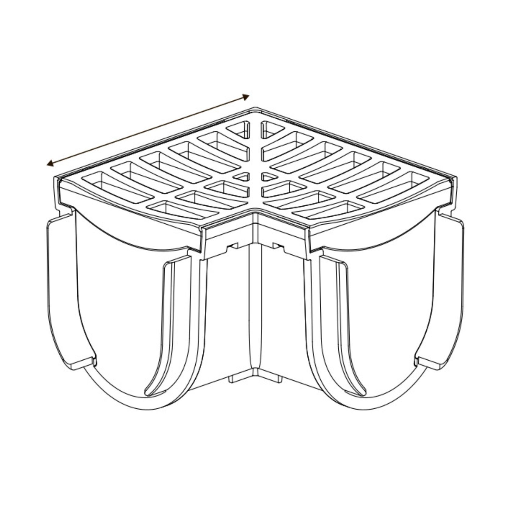 Storm Drain™ – Corner with Galvanised Steel Grate gallery detail image