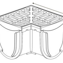 Storm Drain™ – Corner with Grey Plastic Grate gallery detail image