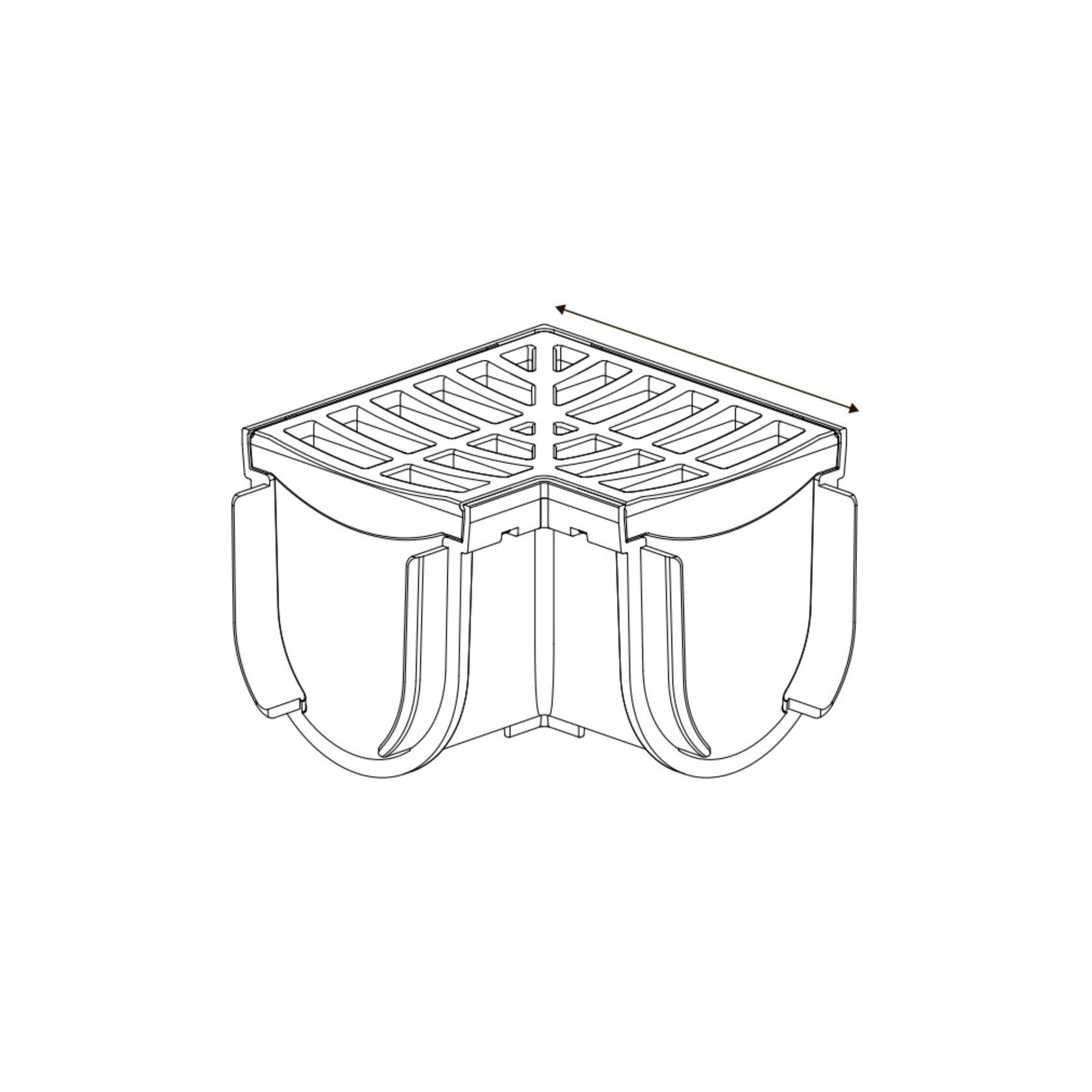 Storm Drain™ – Corner with Green Plastic Grate gallery detail image