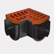 Storm Drain™ – Corner with Terracotta Plastic Grate gallery detail image