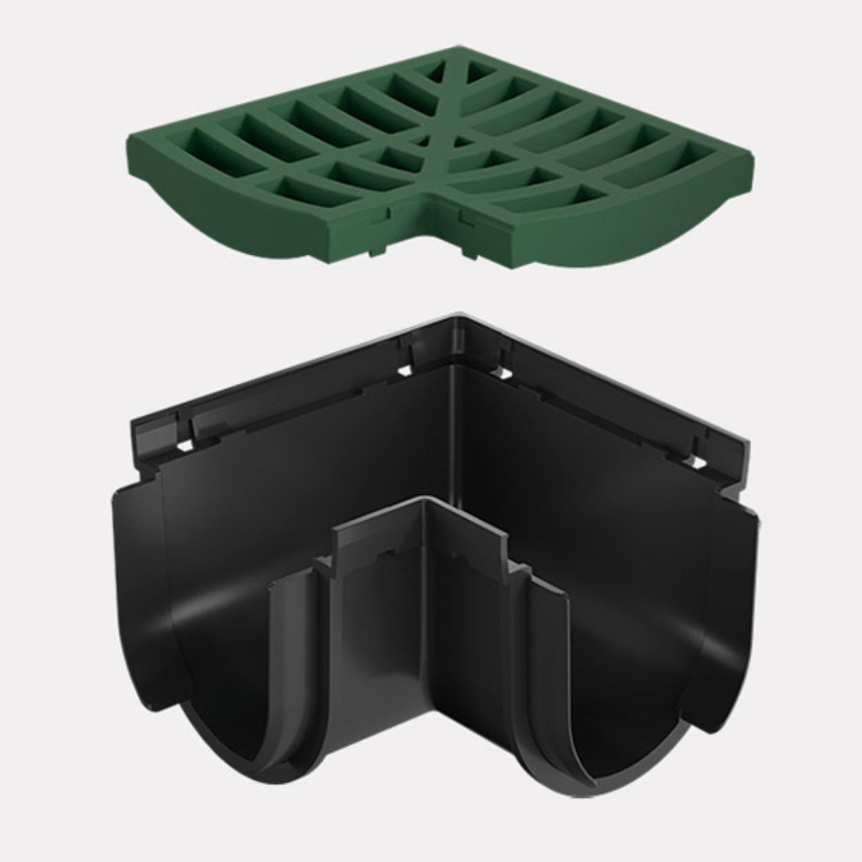 Storm Drain™ – Corner with Green Plastic Grate gallery detail image