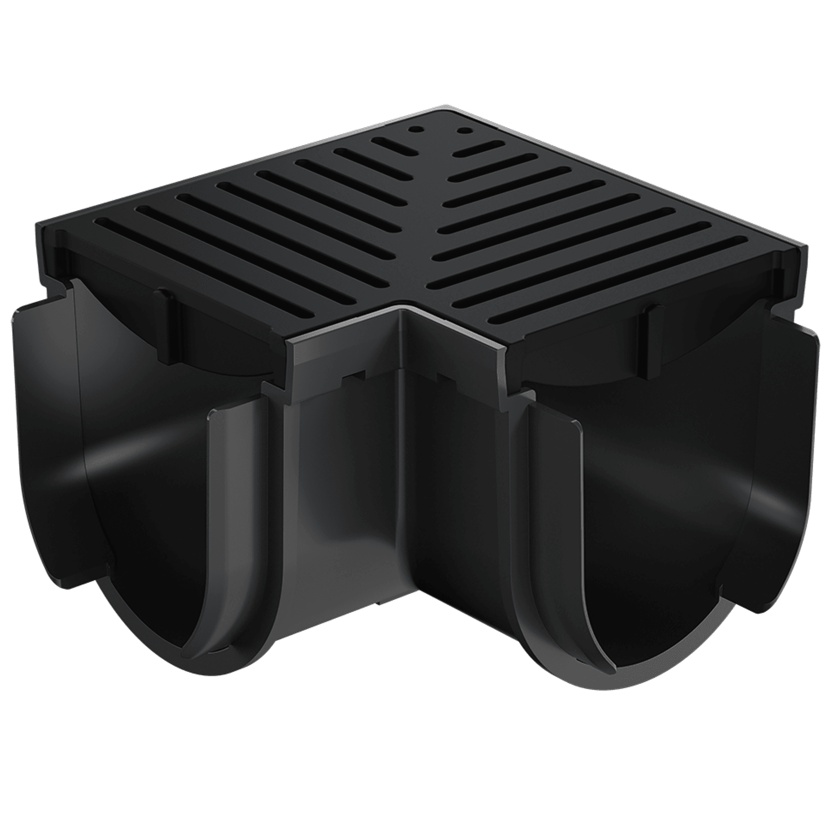 Storm Drain™ – Corner Heel Guard Black Plastic Grate gallery detail image