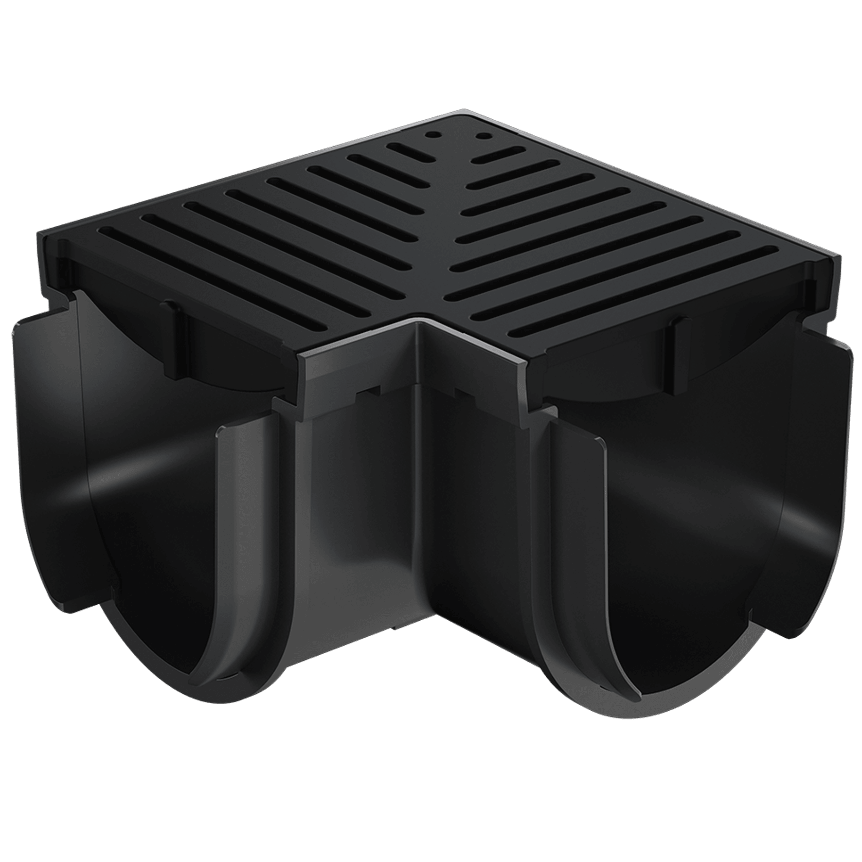 Storm Drain™ – Corner Heel Guard Black Plastic Grate gallery detail image