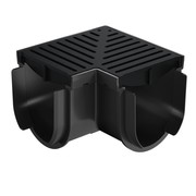 Storm Drain™ – Corner Heel Guard Black Plastic Grate gallery detail image