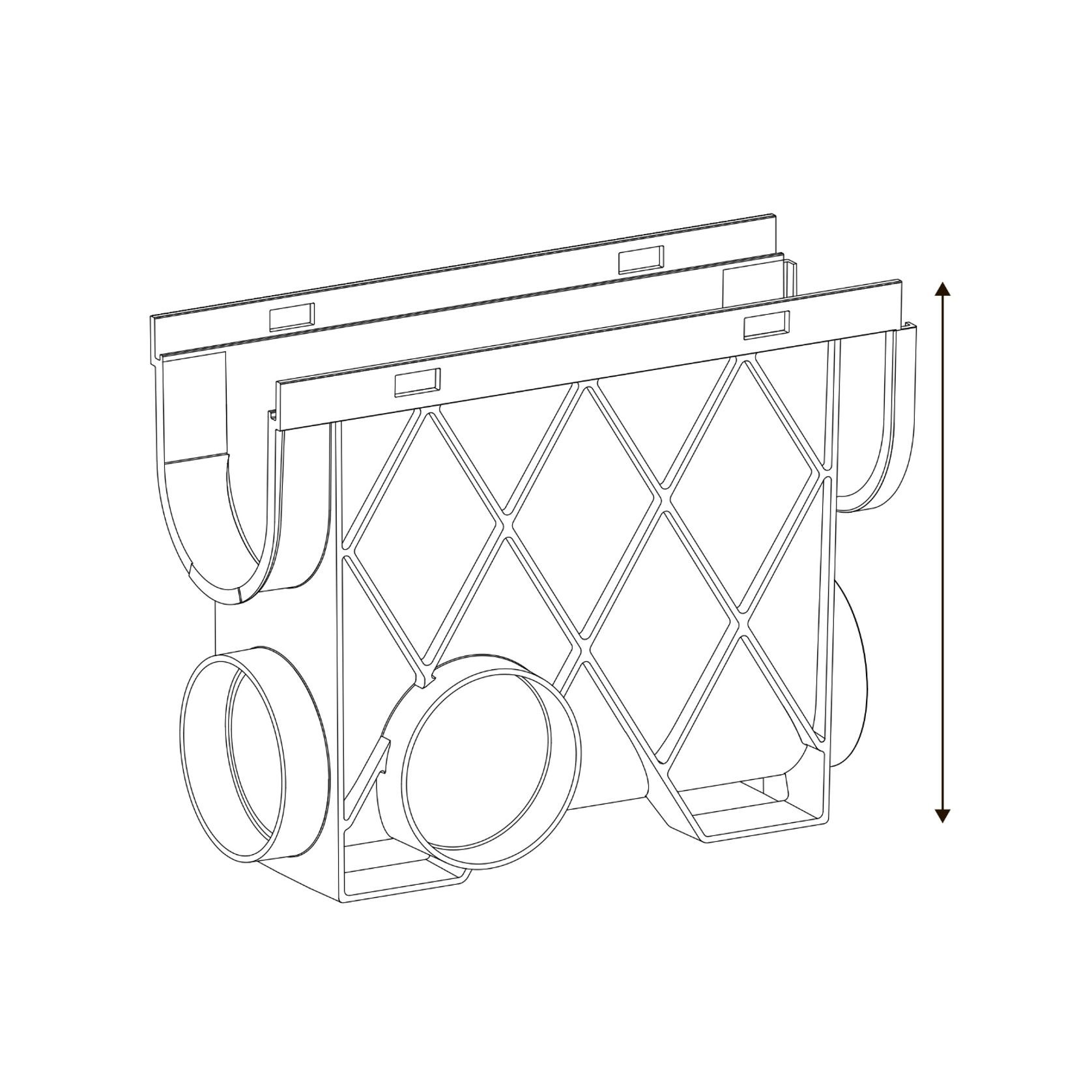 Storm Drain™ – Slimline Pit with Green Plastic Grate gallery detail image