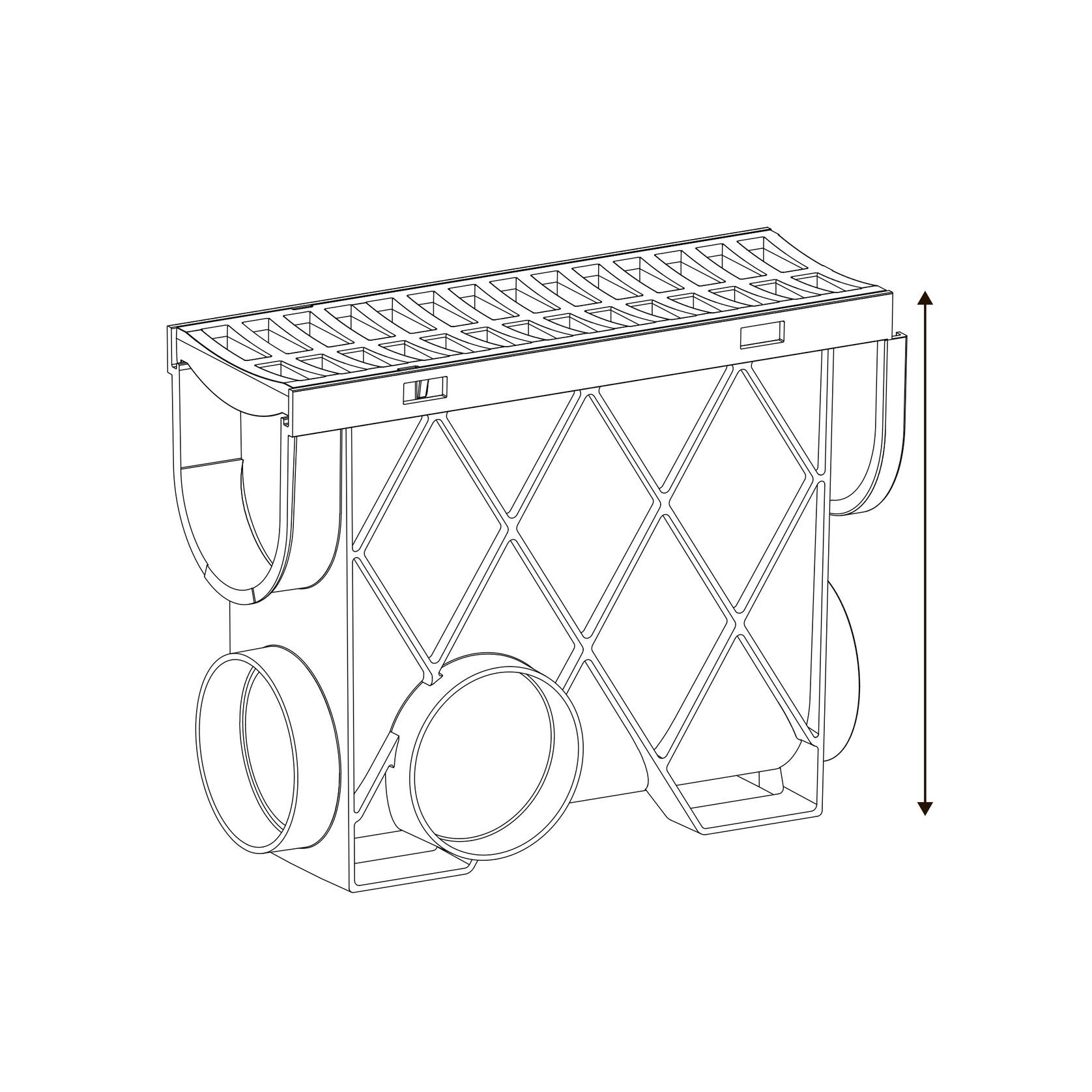 Storm Drain™ – Slimline Pit with Ductile Iron Grate gallery detail image