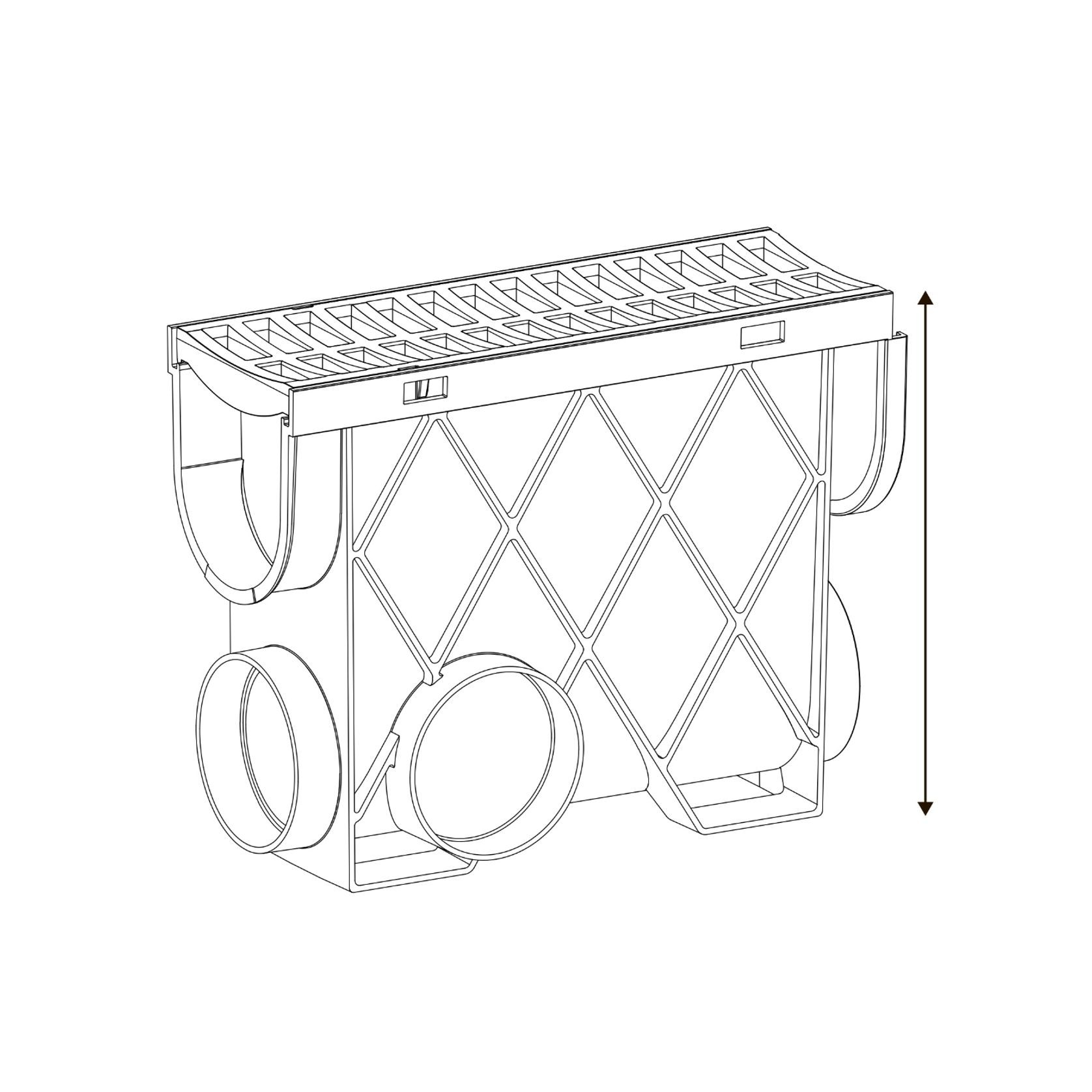 Storm Drain™ – Slimline Pit with Green Plastic Grate gallery detail image