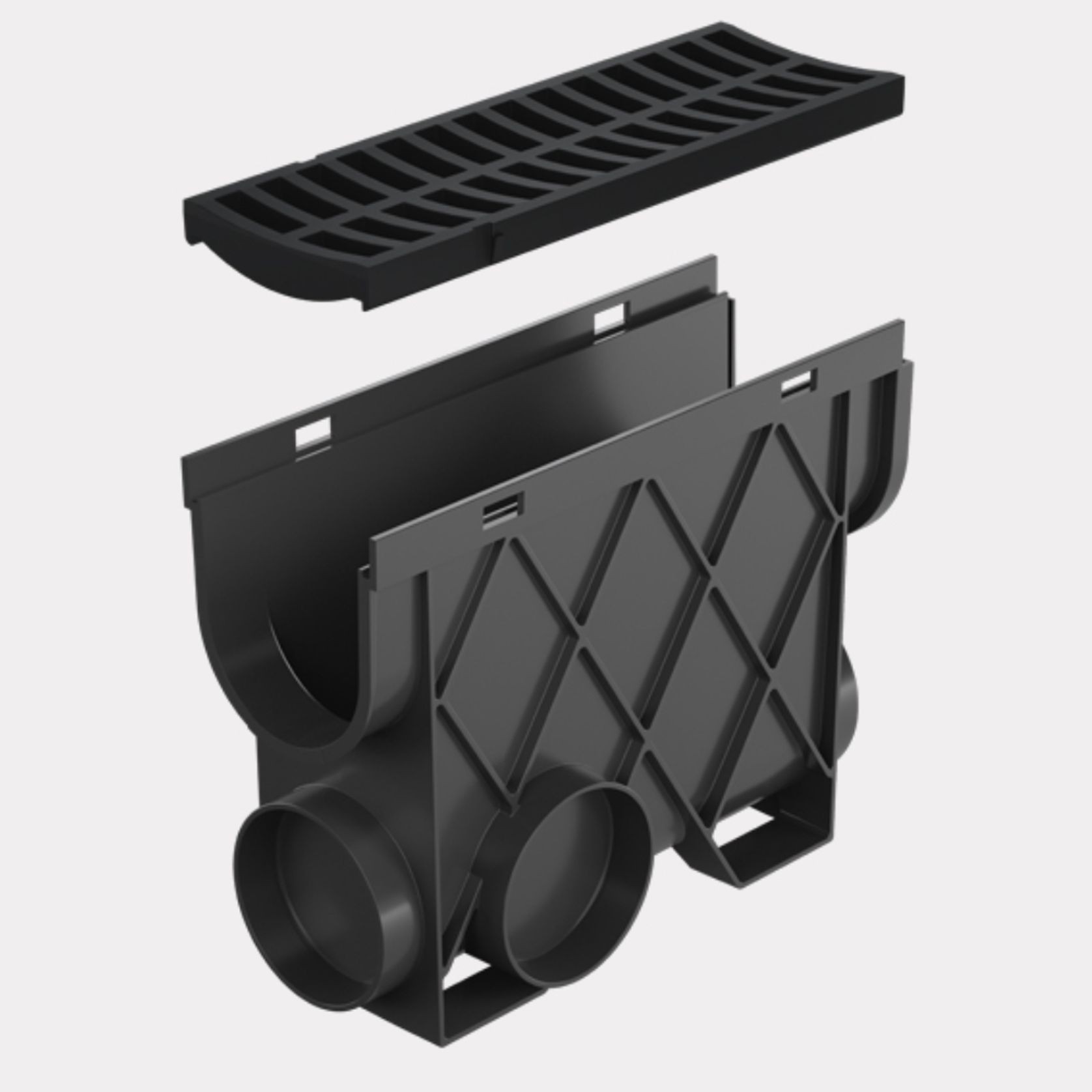 Storm Drain™ – Slimline Pit with Black Plastic Grate gallery detail image