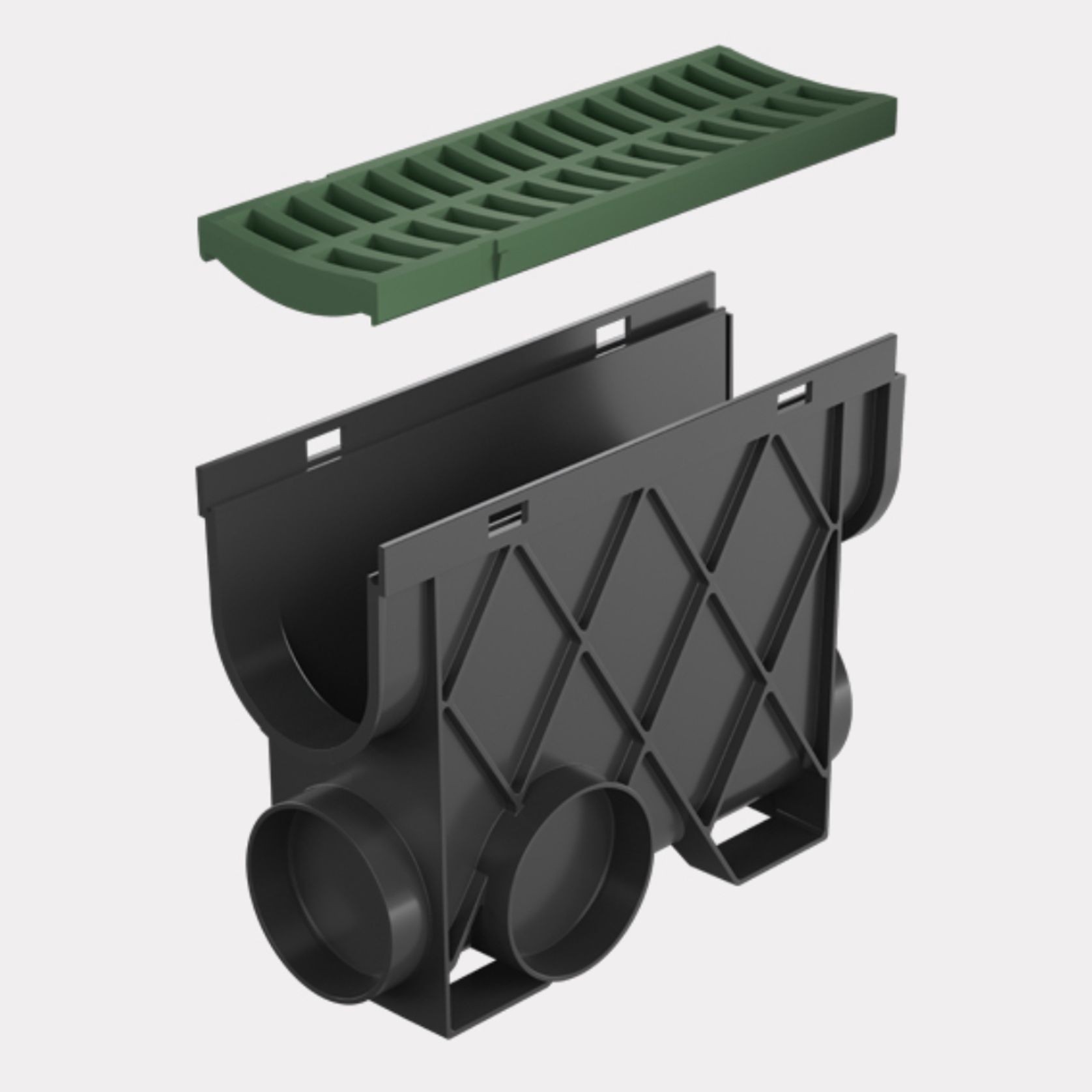 Storm Drain™ – Slimline Pit with Green Plastic Grate gallery detail image