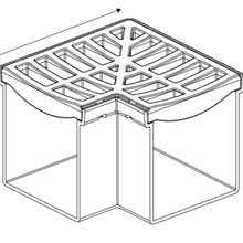 Rain Drain™ Trade – Corner with Grey Plastic Grate gallery detail image