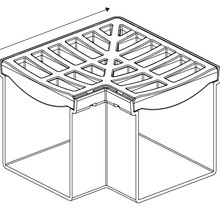 Rain Drain™ Trade – Corner with Heel Guard Grate gallery detail image