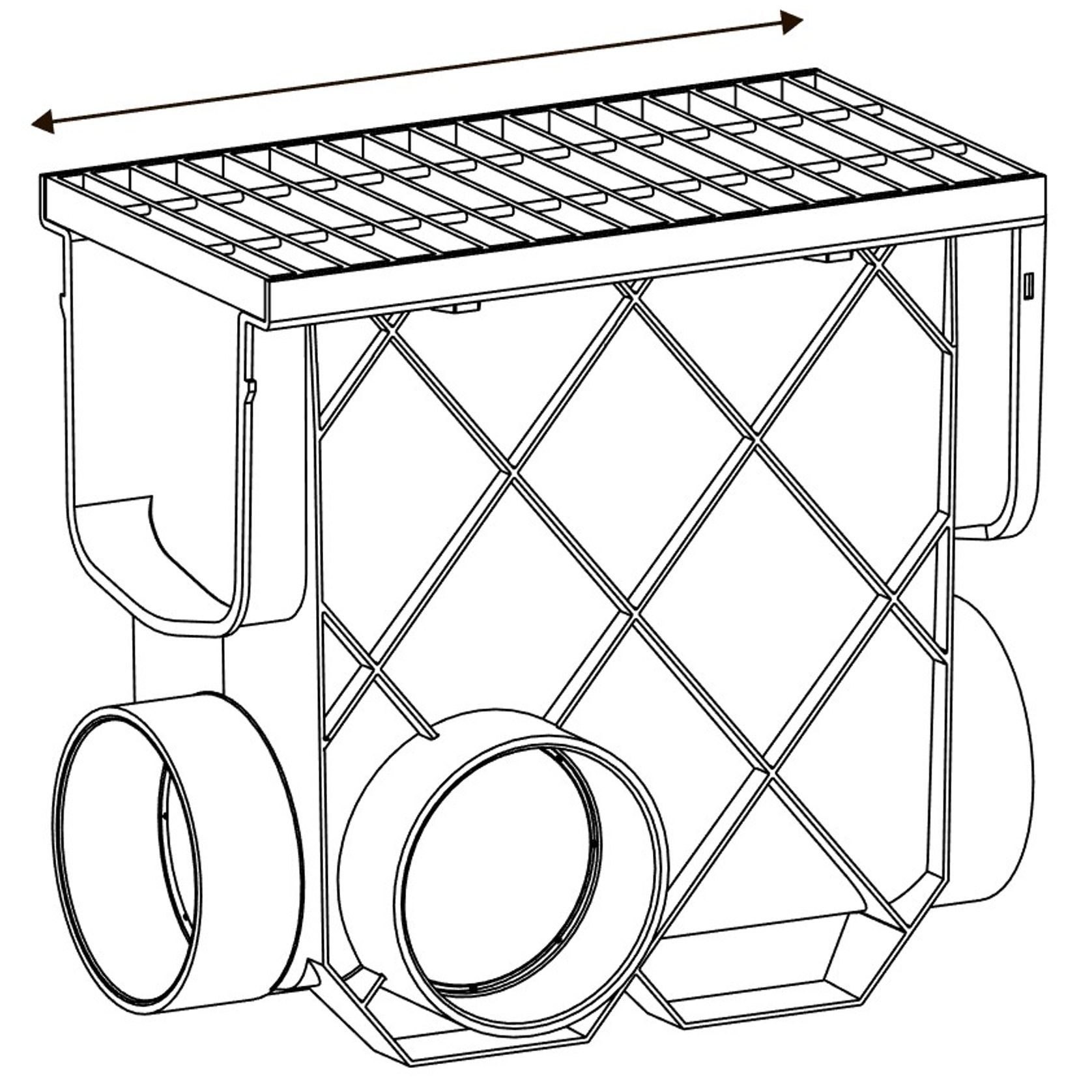 Storm Master® Inline Pit with Galvanised Steel Grate gallery detail image