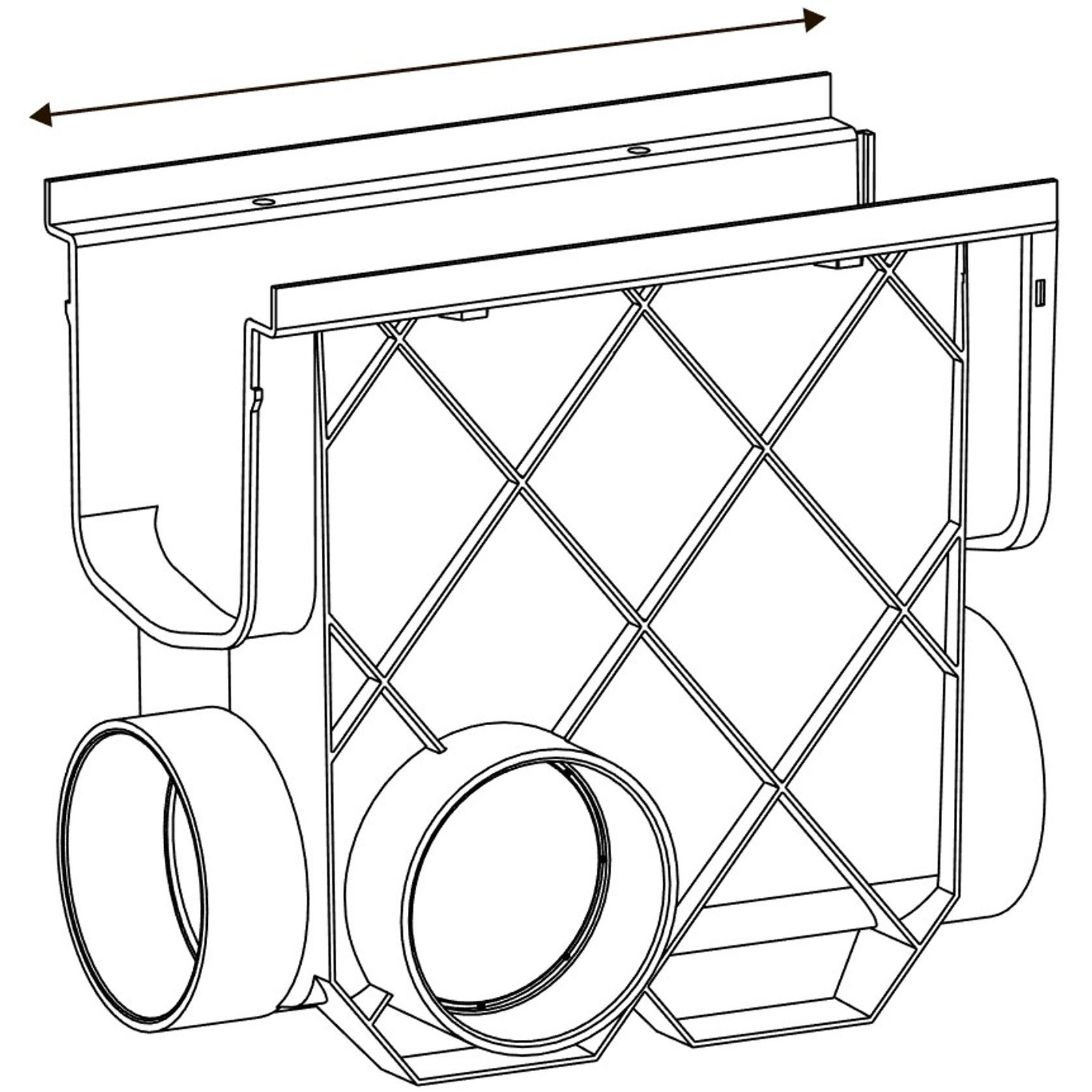 Storm Master® Inline Pit with Galvanised Steel Grate gallery detail image