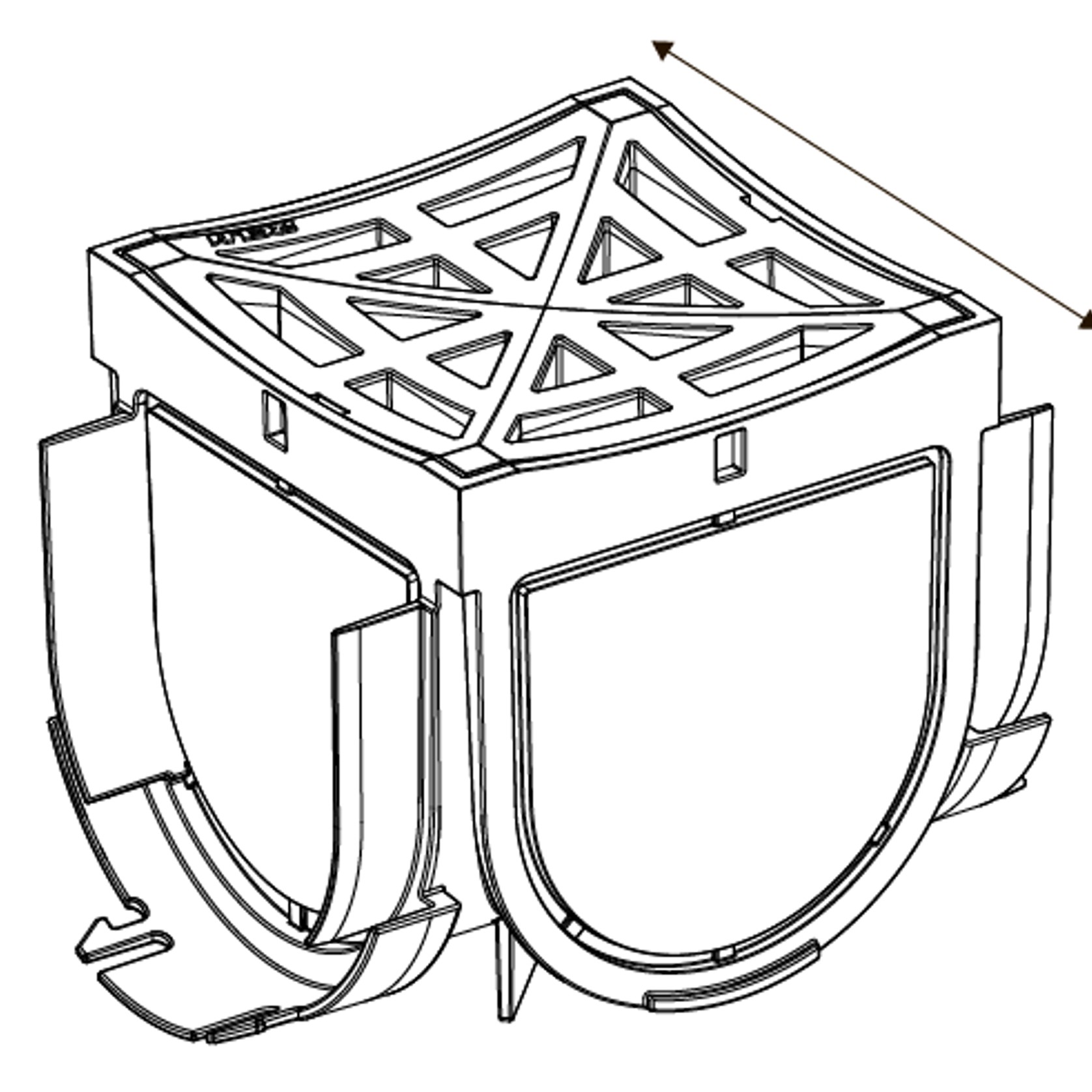 Storm Drain™ – 4 Way Connector w/ Galvanised Grate gallery detail image