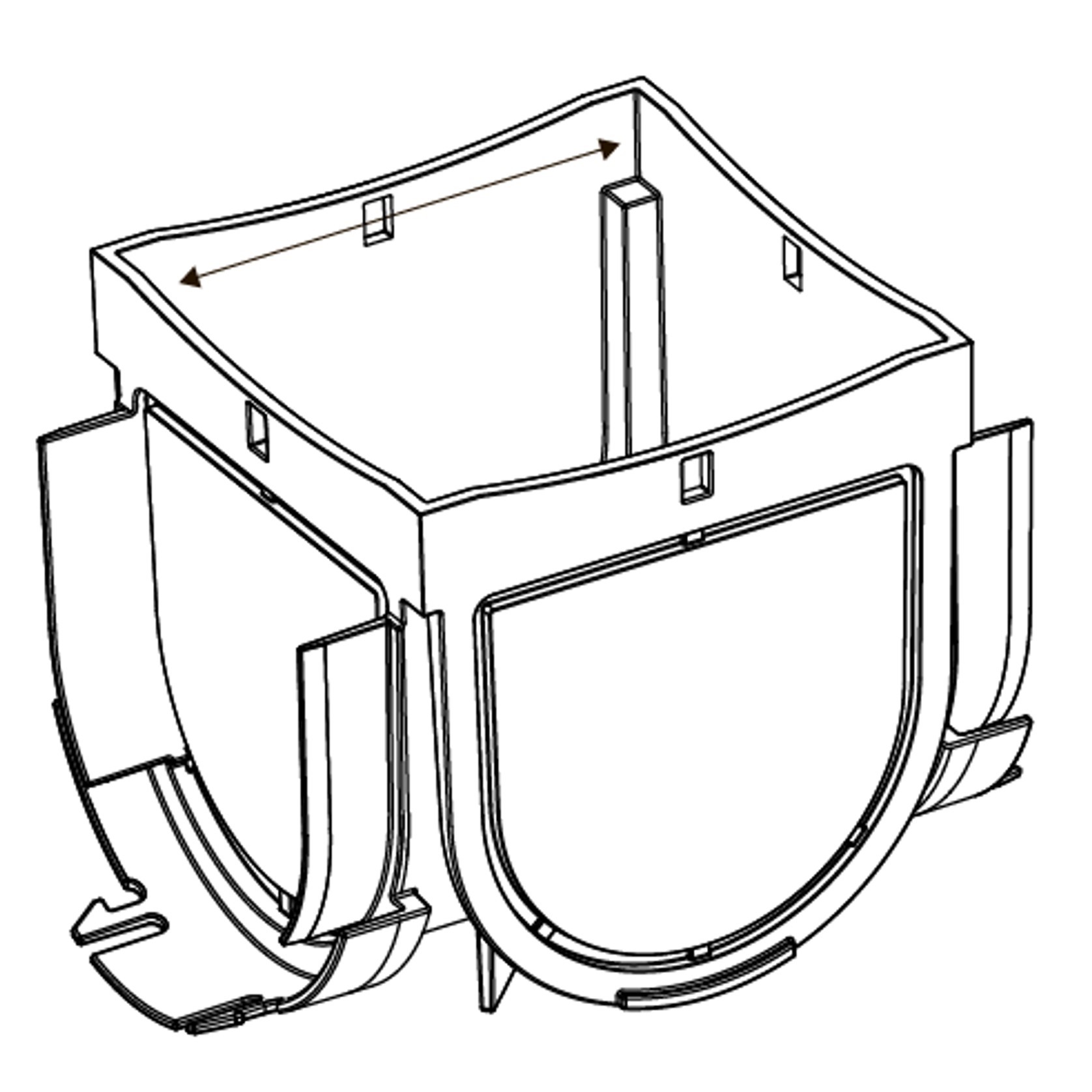 Storm Drain™ 4 Way Connector with Stainless Steel Grate gallery detail image