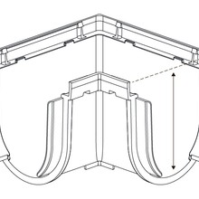 Storm Drain™ – Corner Heel Guard Black Plastic Grate gallery detail image