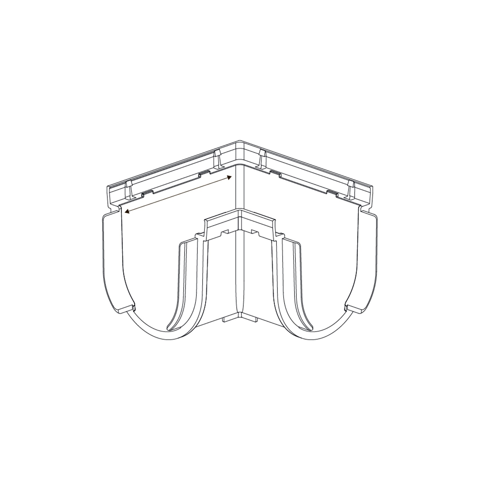 Storm Drain™ – Corner Heel Guard Black Plastic Grate gallery detail image