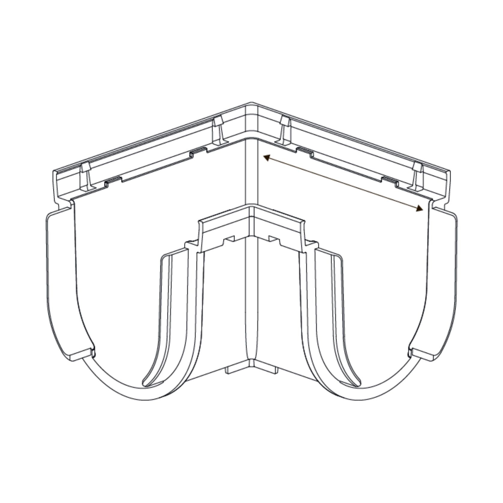 Storm Drain™ – Corner with Terracotta Plastic Grate gallery detail image