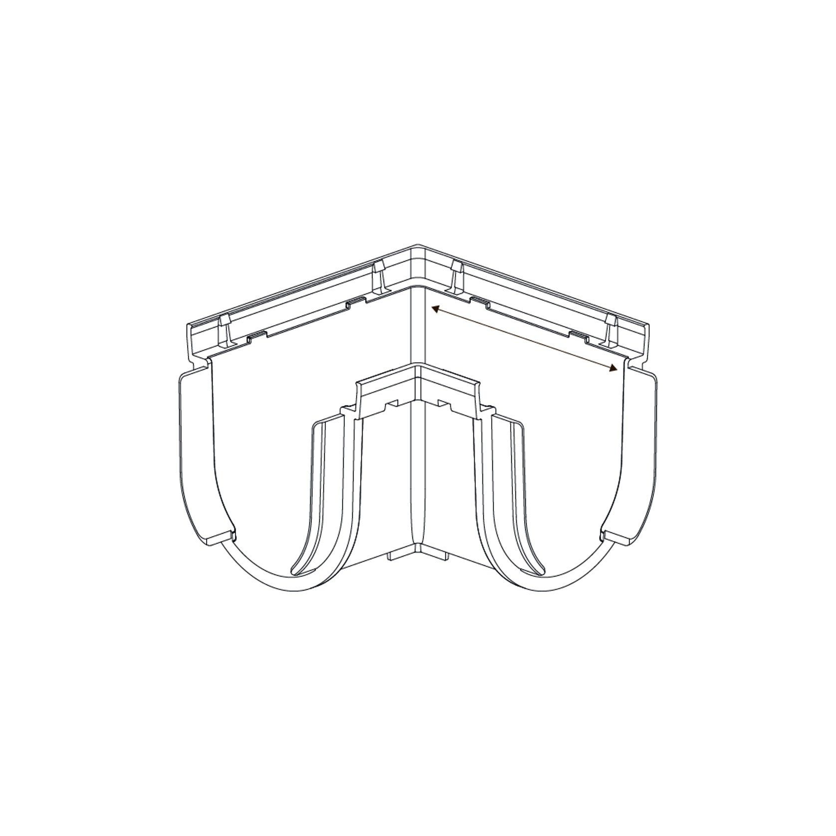 Storm Drain™ – Corner Heel Guard Black Plastic Grate gallery detail image