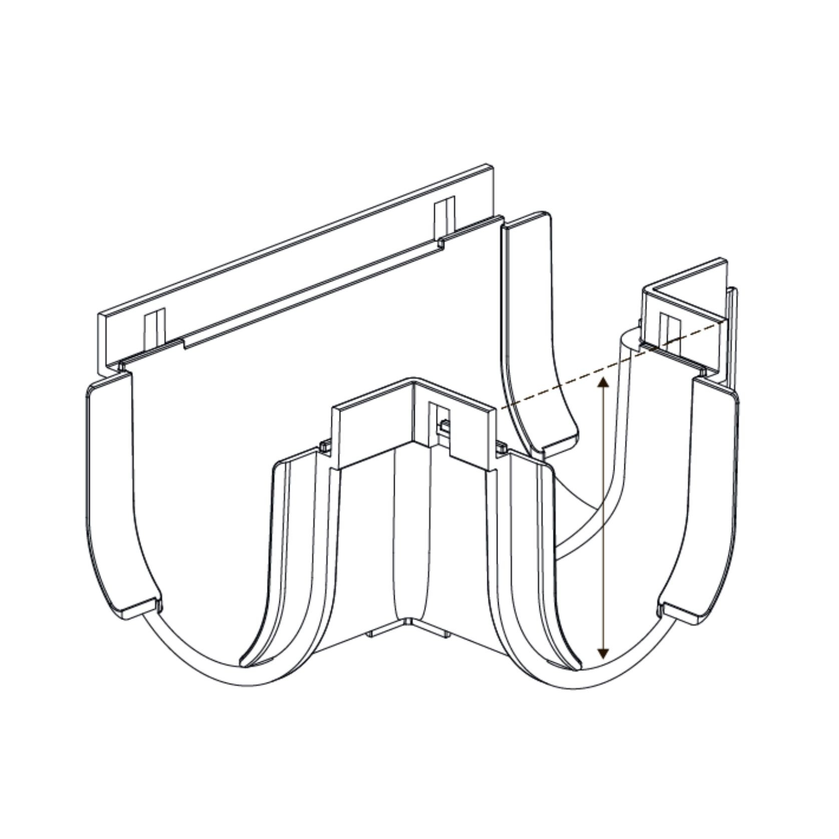 Storm Drain™ – Tee Piece with Terracotta Plastic Grate gallery detail image