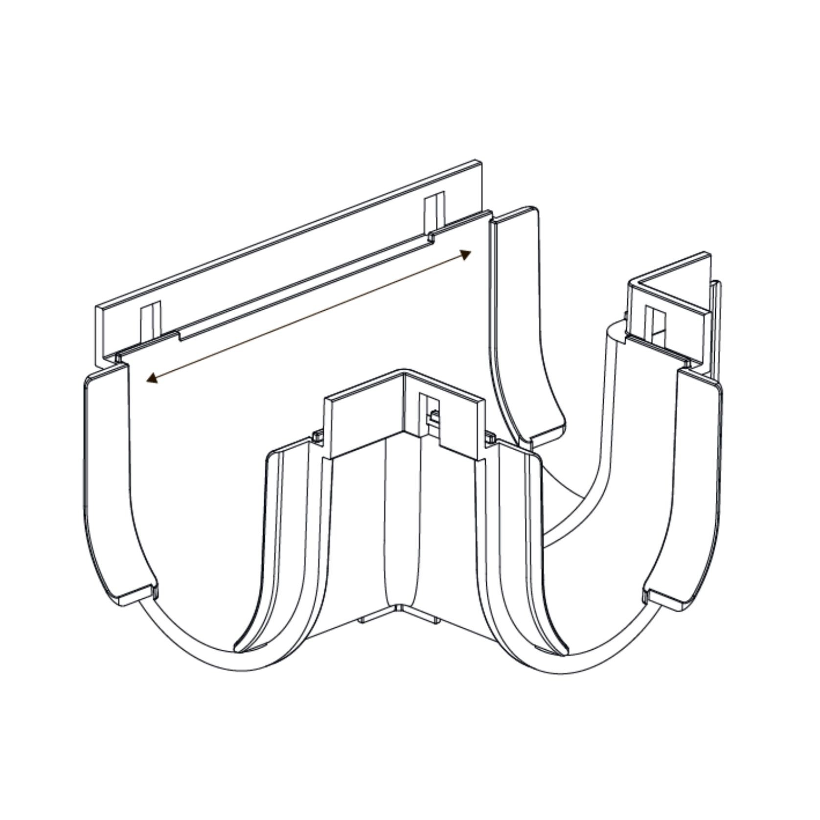Storm Drain™ – Tee Piece with Terracotta Plastic Grate gallery detail image