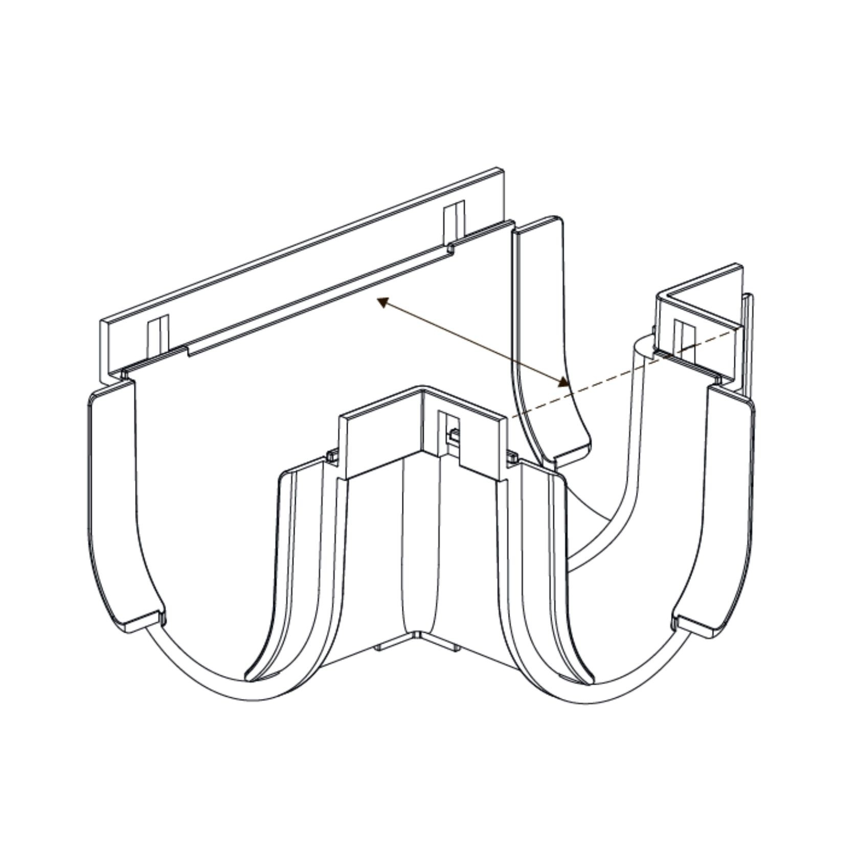 Storm Drain™ – Tee Piece with Terracotta Plastic Grate gallery detail image