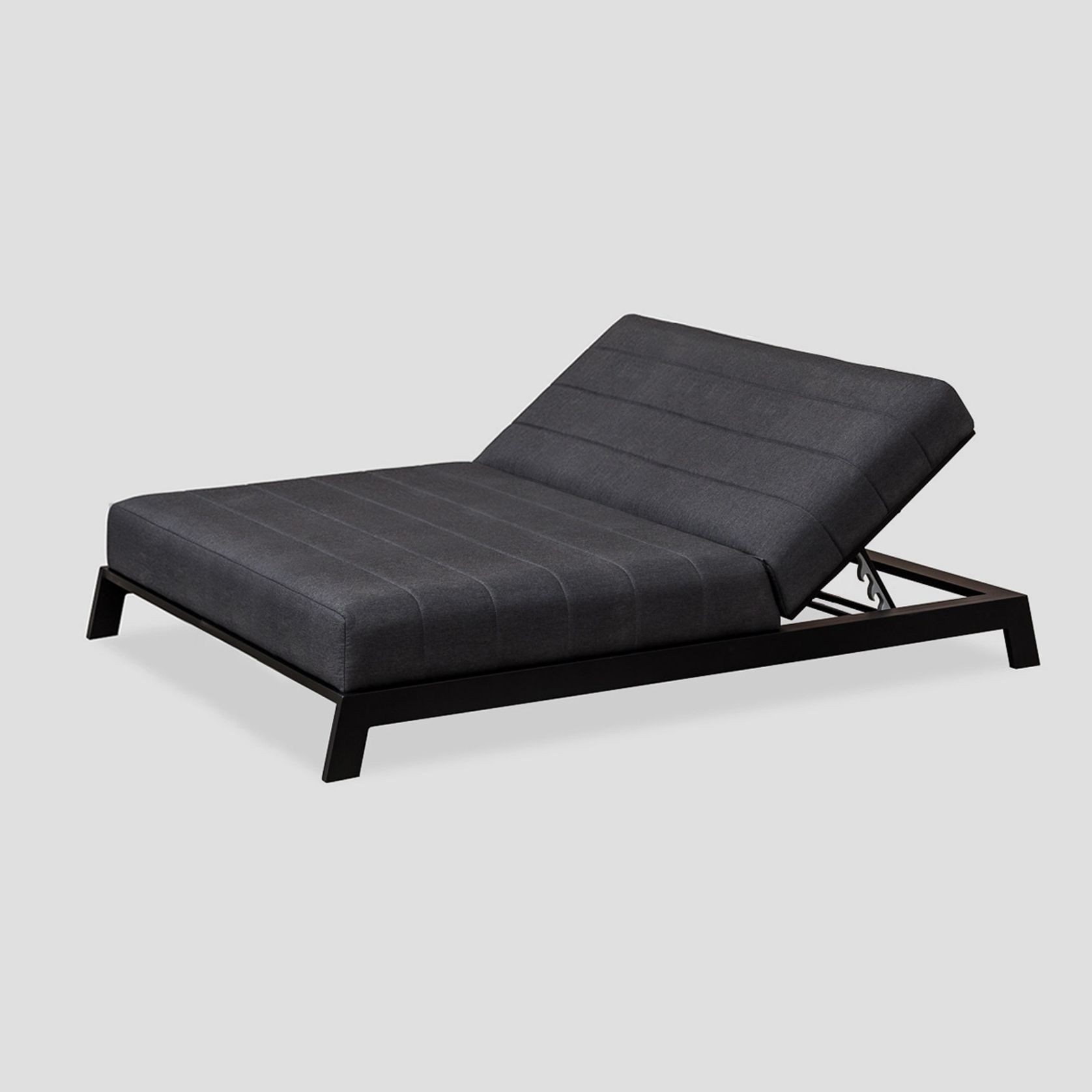 Piha Double Black Outdoor Lounger gallery detail image
