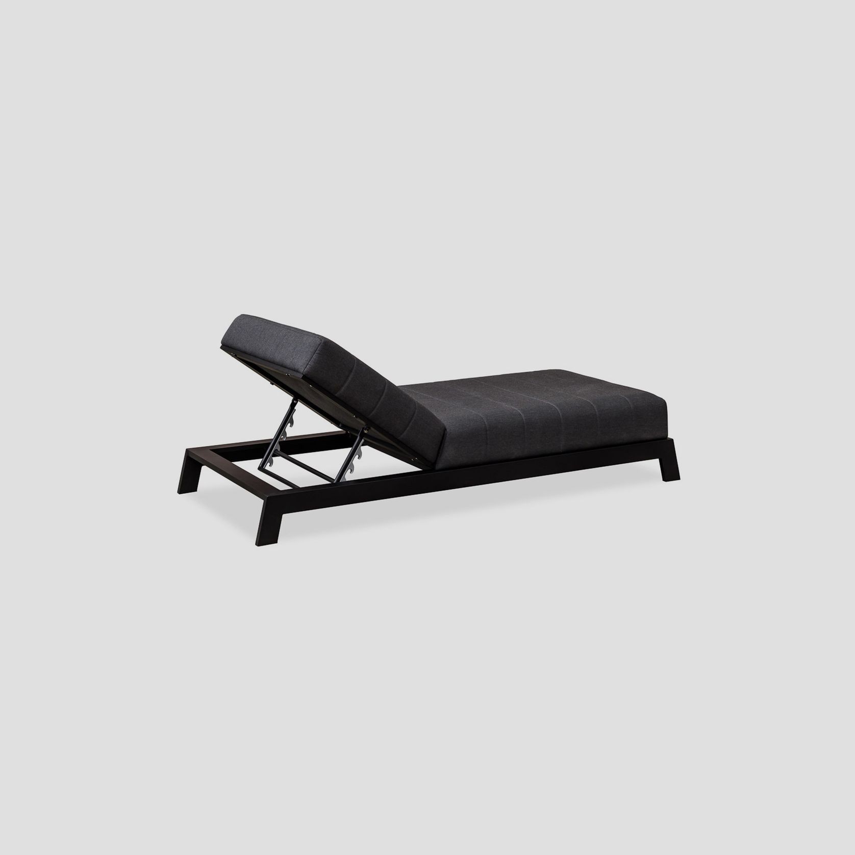 Piha Black Outdoor Lounger gallery detail image