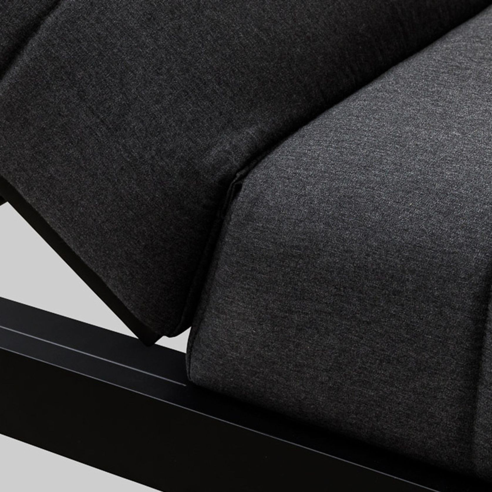 Piha Double Black Outdoor Lounger gallery detail image