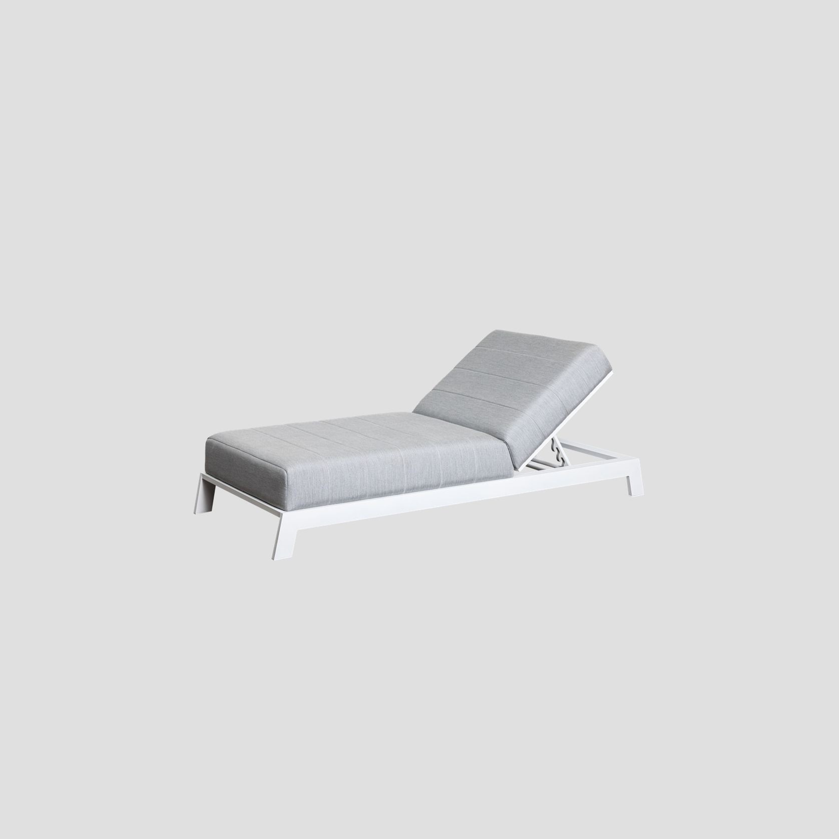 Piha White Outdoor Lounger gallery detail image