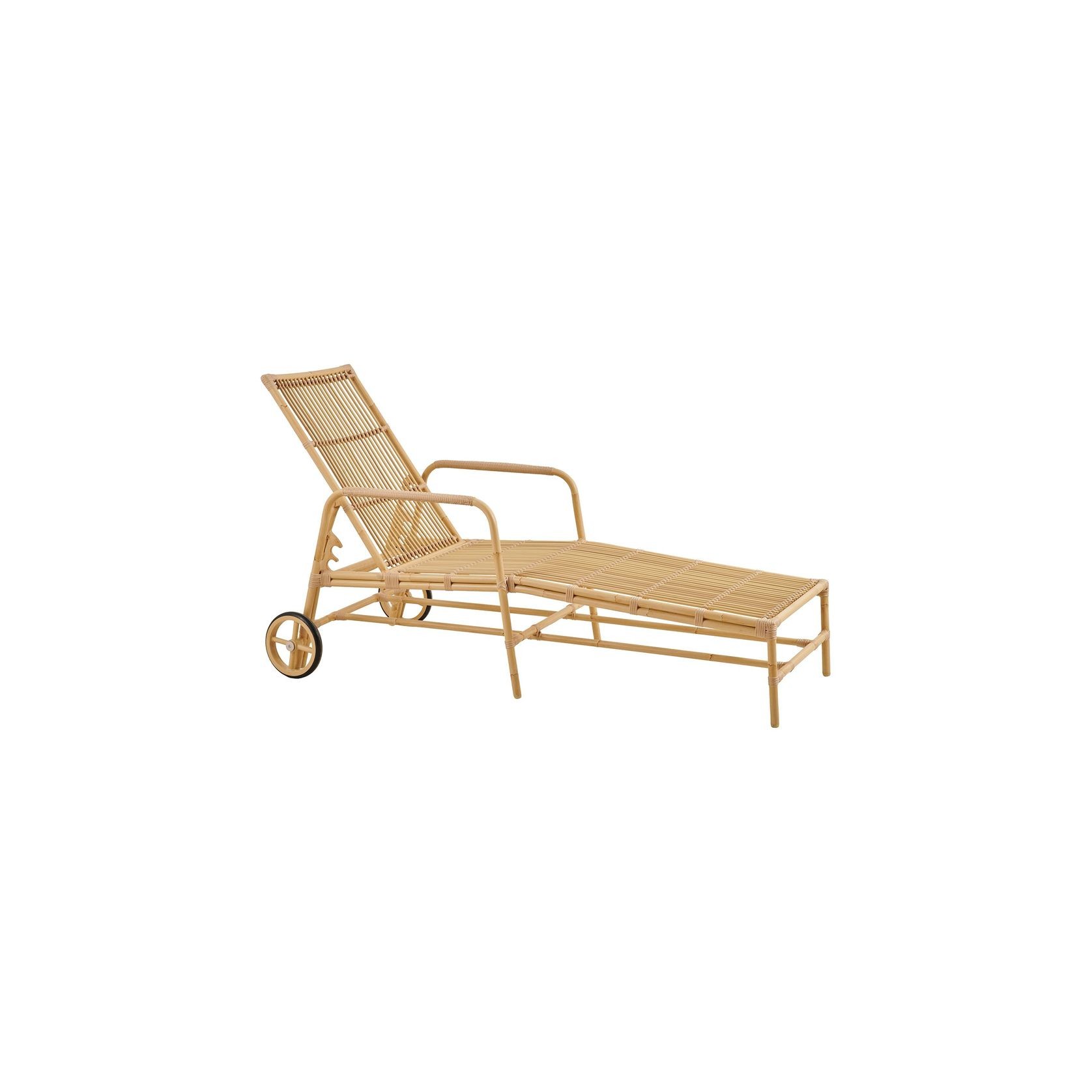 SIKA Josephine Exterior Sunbed Natural Rattan gallery detail image