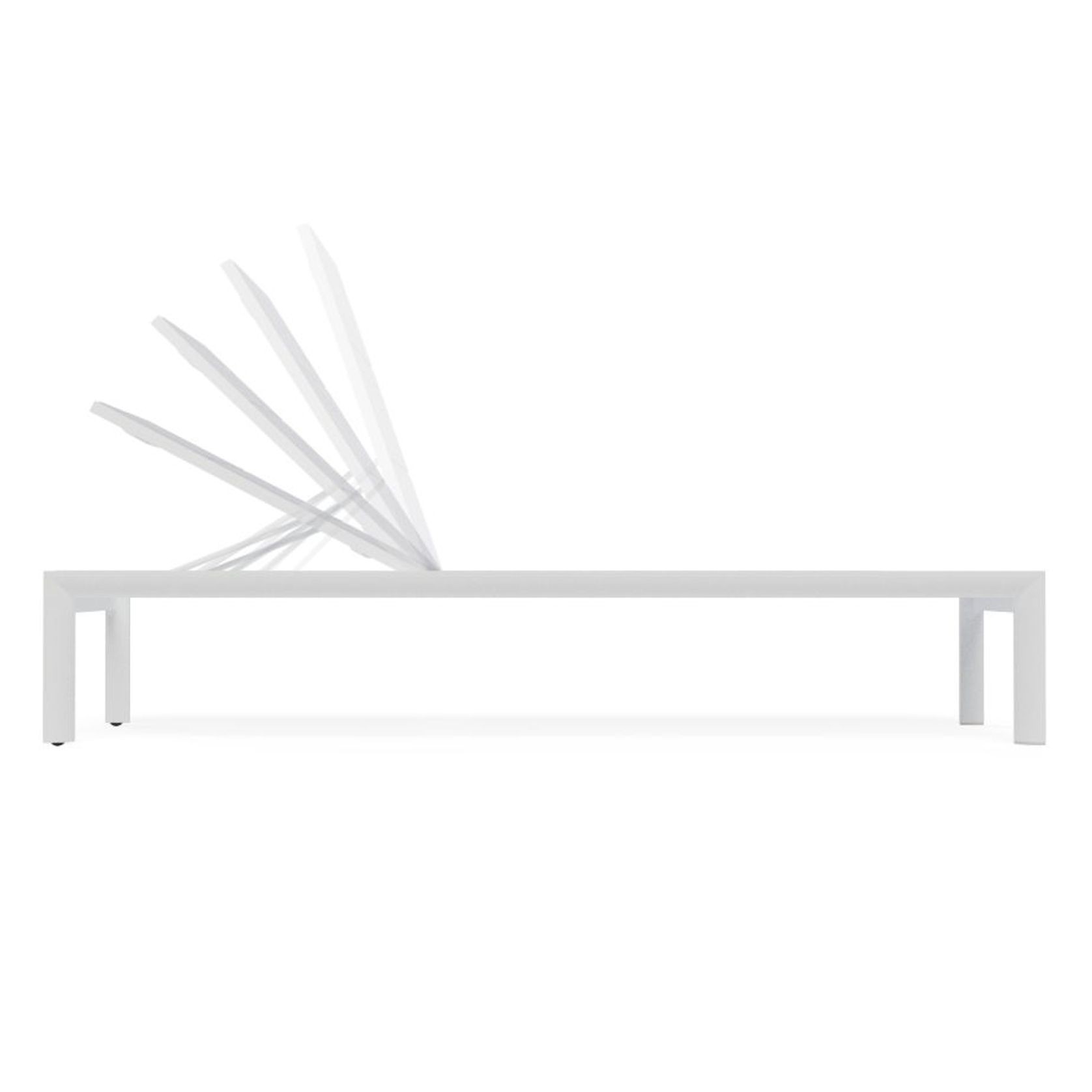 Alvor Sun Lounge - White - Light Grey Mesh gallery detail image